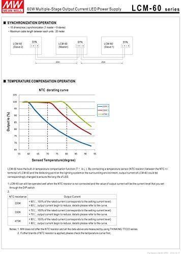 [PowerNex] ממוצע Well LCM-60 2V-90V 500MA-1400MA 60.3W פלט מרובה שלב אספקת LED אספקת חשמל
